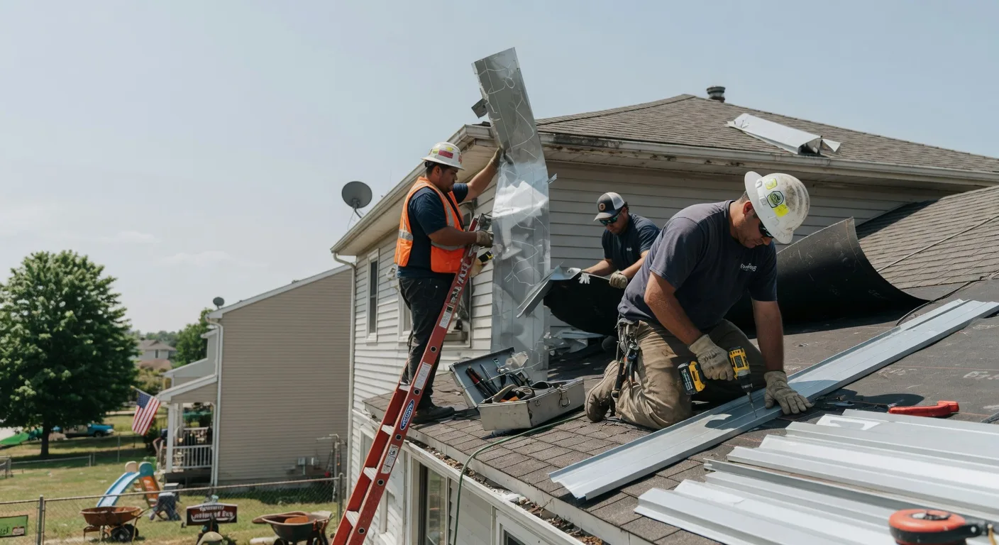Storm Damage Metal Roof Repair in Rural Ridge, PA
